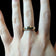 10K Yellow Gold Wide Chevron / Arrow Etched Band Size 7 3/4