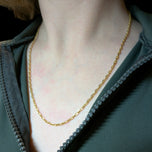 14K Yellow Gold Mariner Link Chain Necklace 19.5"