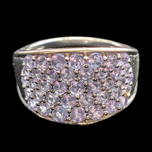 14K White Gold & Faceted Tanzanite Pave Ring