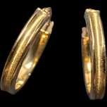 10K Yellow Gold Hoop Earrings Italy
