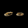 14K Brushed Yellow Gold Snuggie Hoops with Diamonds