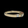 14K Yellow Gold Diamond Solitaire Ring / Band with Baguette Cut Diamond Shoulder Size 7 3/4