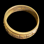 14K Yellow Gold Greek Pattern Band Ring Size 7.5