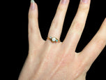 14K Yellow Gold Triple Opal Ring Size 5 3/4