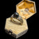 14K Yellow Gold Diamond & Black Tahitian Pearl Ring Size 5.5