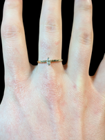 10K Yellow Gold Ring with Marquise Cut CZ Size 7