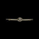 Antique 14K White Gold & Fresh Water Pearl Filigree Bar Brooch