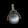 Sterling Silver Revolving Etched Photo Locket Spinner Fob / Pendant