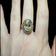 10K Yellow Gold Cameo Ring with Diamond Necklace Accents Size 6 1/4