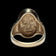 10K Yellow Gold Cameo Ring with Diamond Necklace Accents Size 6 1/4