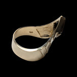 10K Yellow Gold Stepped Edge Onyx Chevron Ring Size 8