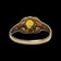 10K Yellow Gold & Orange Glass Pinky Ring Size 2 1/4