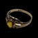 10K Yellow Gold & Orange Glass Pinky Ring Size 2 1/4