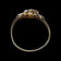 10K Yellow Gold & Orange Glass Pinky Ring Size 2 1/4
