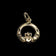10K Yellow Gold Brushed / Etched Open Work Claddagh Charm / Pendant