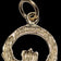 10K Yellow Gold Brushed / Etched Open Work Claddagh Charm / Pendant