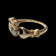 10K Yellow Gold & Diamond Irish Claddagh Ring Size 7