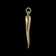 10K Yellow Gold Brushed / Etched Cornicello Pendant