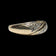10K Yellow Gold Diamond Chip Ridged Band Size 6