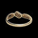 10K Yellow Gold Split Shank Twisted Diamond Bypass Ring Size 7 1/4