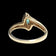 10K Yellow Gold Diamond & Marquise Cut Emerald Bypass / Split Shank / Halo Ring Size 7 1/4