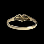10K Yellow Gold Heart Pinky Simple Stacker Ring / Band Size 3 1/2