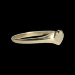 10K Yellow Gold Heart Pinky Simple Stacker Ring / Band Size 3 1/2