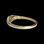 10K Yellow Gold Heart Pinky Simple Stacker Ring / Band Size 3 1/2