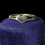 10K Yellow Gold Heart Pinky Simple Stacker Ring / Band Size 3 1/2