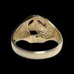 10K Yellow Gold Open Work Horse and Horseshoe Band Size 10