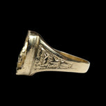 10K Yellow Gold Open Work Horse and Horseshoe Band Size 10