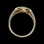 10K Yellow Gold Etched Horse Head Signet Band / Ring Size 11