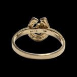 10k Yellow Gold Lucky Horseshoe & Clover Ring Size 3 1/4