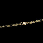 10K Yellow Gold Flat Mariner / Anchor Link Chain Necklace 23" x 3.15mm