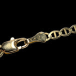 10K Yellow Gold Flat Mariner / Anchor Link Chain Necklace 23" x 3.15mm