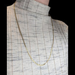 10K Yellow Gold Flat Mariner / Anchor Link Chain Necklace 23" x 3.15mm