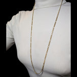10K Yellow Gold Flat Anchor / Mariner Link Chain Necklace Italy 3.15mm