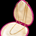 10K Yellow Gold Flat Anchor / Mariner Link Chain Necklace Italy 3.15mm