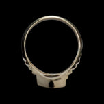 10K Yellow Gold Stepped Edge Onyx Chevron Ring Size 8