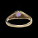 10K Yellow Gold & Synthetic Purple Sapphire Oval Bezel/Claw Set Ring Size 7 3/4