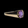 10K Yellow Gold & Synthetic Purple Sapphire Oval Bezel/Claw Set Ring Size 7 3/4