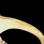 10K Yellow Gold Etched Horse Head Signet Band / Ring Size 11