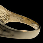 10K Yellow Gold Open Work Horse and Horseshoe Band Size 10