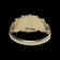 10K Yellow Gold Shield Signet Pinky Ring Scrollwork Accents Size 3 1/2