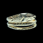 10K Yellow Gold Open Work Etched Snake Ring Size 8