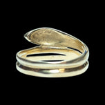 10K Yellow Gold Open Work Etched Snake Ring Size 8