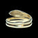 10K Yellow Gold Open Work Etched Snake Ring Size 8