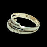 10K Yellow Gold Open Work Etched Snake Ring Size 8