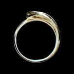 10K Yellow Gold Open Work Etched Snake Ring Size 8