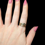 10K Yellow Gold Open Work Etched Snake Ring Size 8
